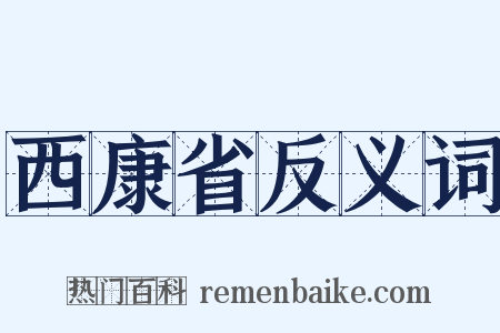 西康省反义词是什么意思的图片